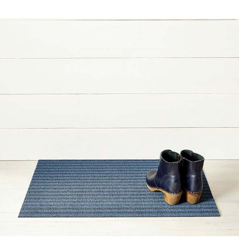 Breton Stripe系列腳踏地墊-46X71CM-BLUEBE/藍莓色 - 地墊/地毯 - 塑膠 藍色
