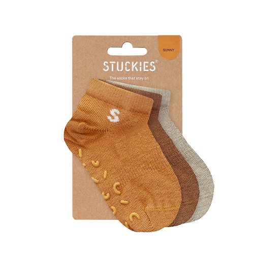 Little Wonders 親子概念店 Stuckies - 短襪/防滑襪三入組 - Sunny