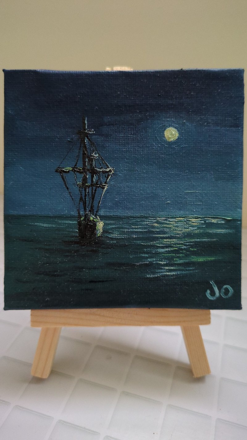 Moonlit Voyage - Posters - Other Materials Blue