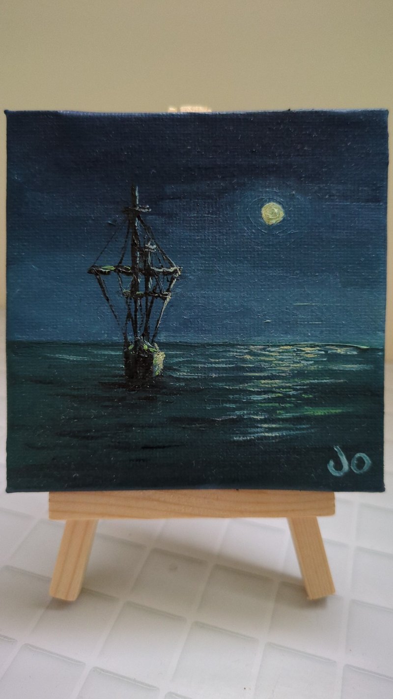 Moonlit Voyage - โปสเตอร์ - วัสดุอื่นๆ สีน้ำเงิน