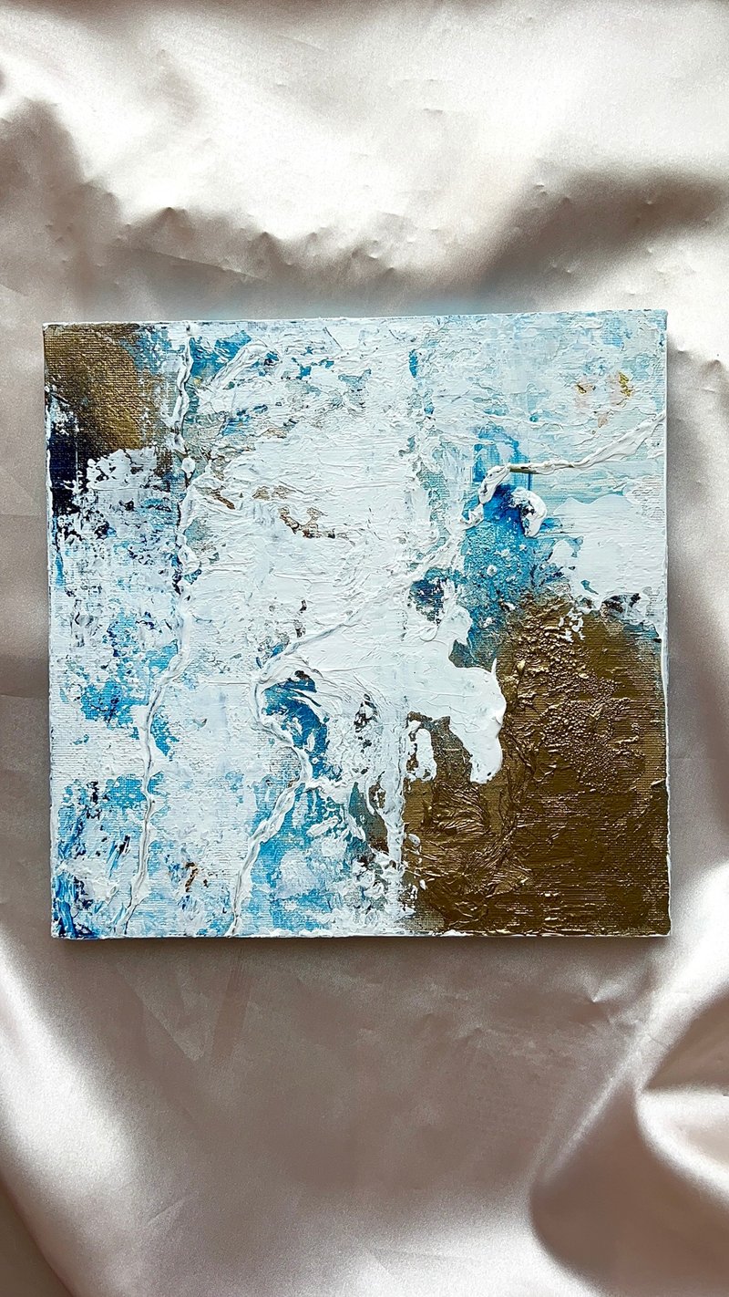 Paintings Art Blue Gold Interior Overseas Hotel Gift Housewarming Abstract Painting - โปสเตอร์ - กระดาษ สีน้ำเงิน