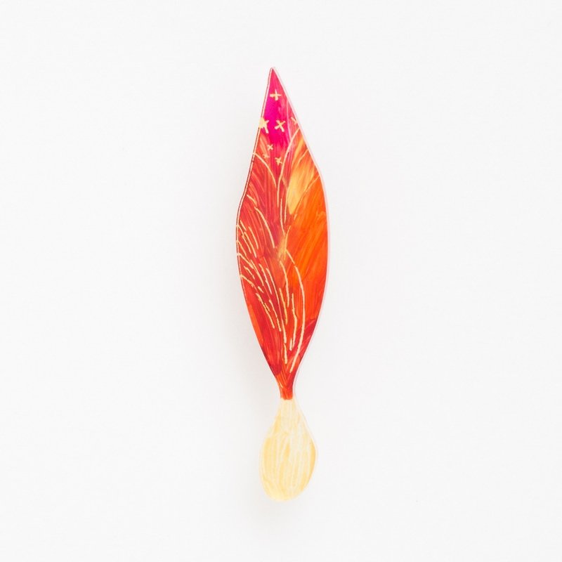 Brooch of a picture 【Seed】 - เข็มกลัด - อะคริลิค สีแดง