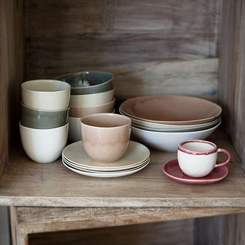 #绝版清仓Japan KINTO tete Dune 茶杯 / Total 2 colors - Teapots & Teacups - Pottery Pink