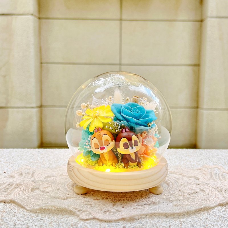 Chichititi/Shoulder Sleeping Doll/Eternal Flower/Dried Flower/Night Light/Glass Cup Cover - Dried Flowers & Bouquets - Plants & Flowers Multicolor