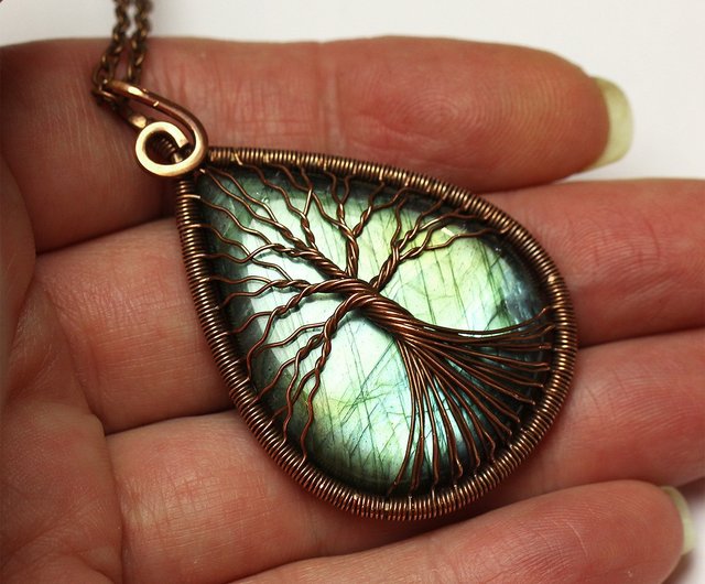 Labradorite tree of life on sale pendant