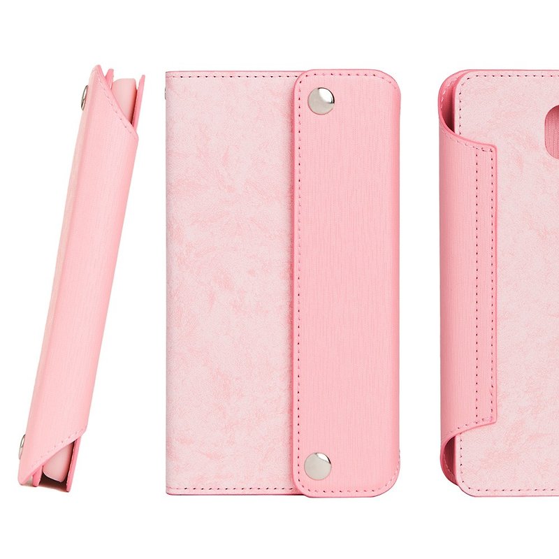 CASE SHOP Samsung Galaxy J7 Pro Double Magnetic Front Cover Side Holster - Powder TWN (4716779658170) - Other - Plastic Pink