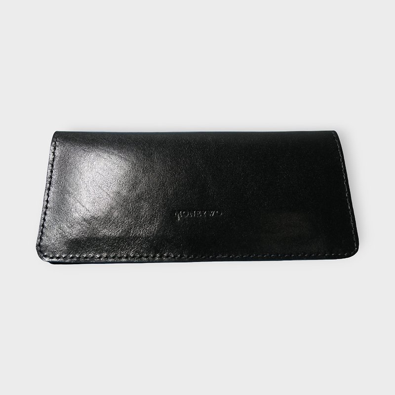 Men's Customized Genuine Leather Lightweight Book Holder - กระเป๋าสตางค์ - หนังแท้ สีดำ
