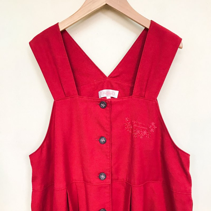 Dress / Red Babydoll Dress - One Piece Dresses - Cotton & Hemp Red