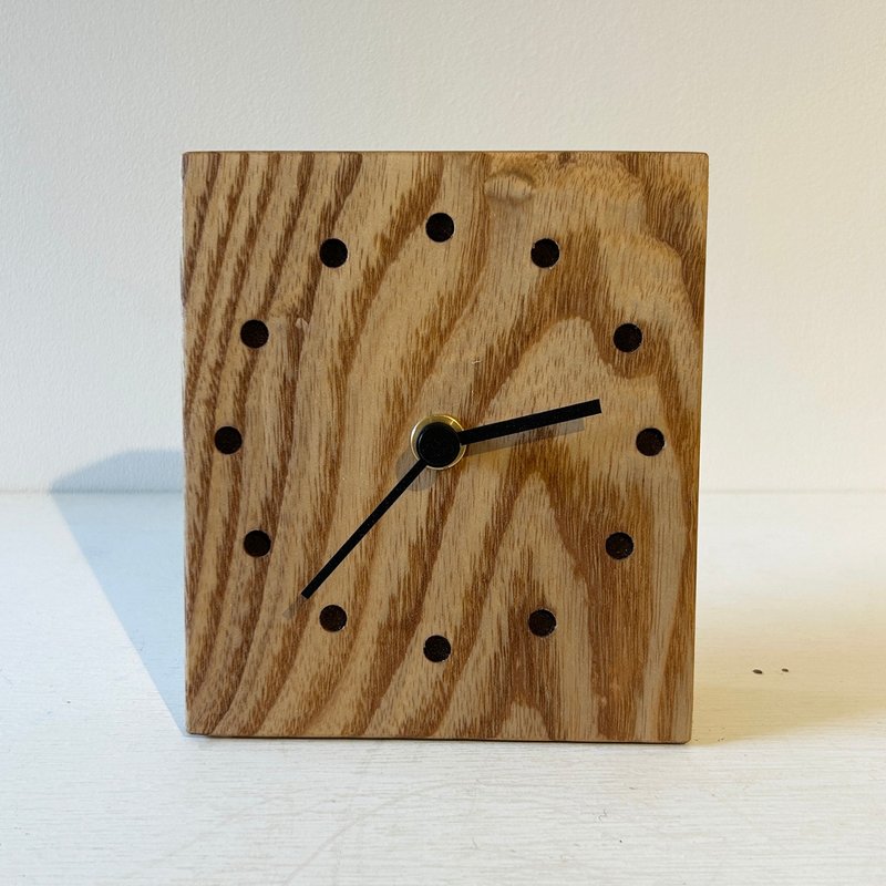 置時計　タモ・板目 - 時鐘/鬧鐘 - 木頭 卡其色