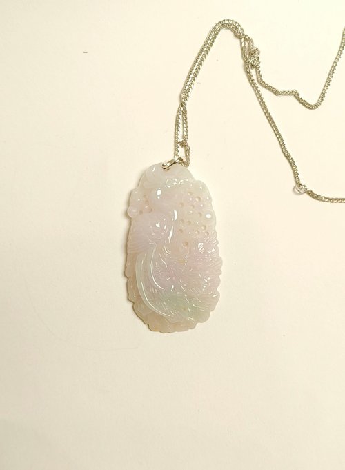 C.L Studio 天然緬甸翡翠談紫 鳳凰 墜子