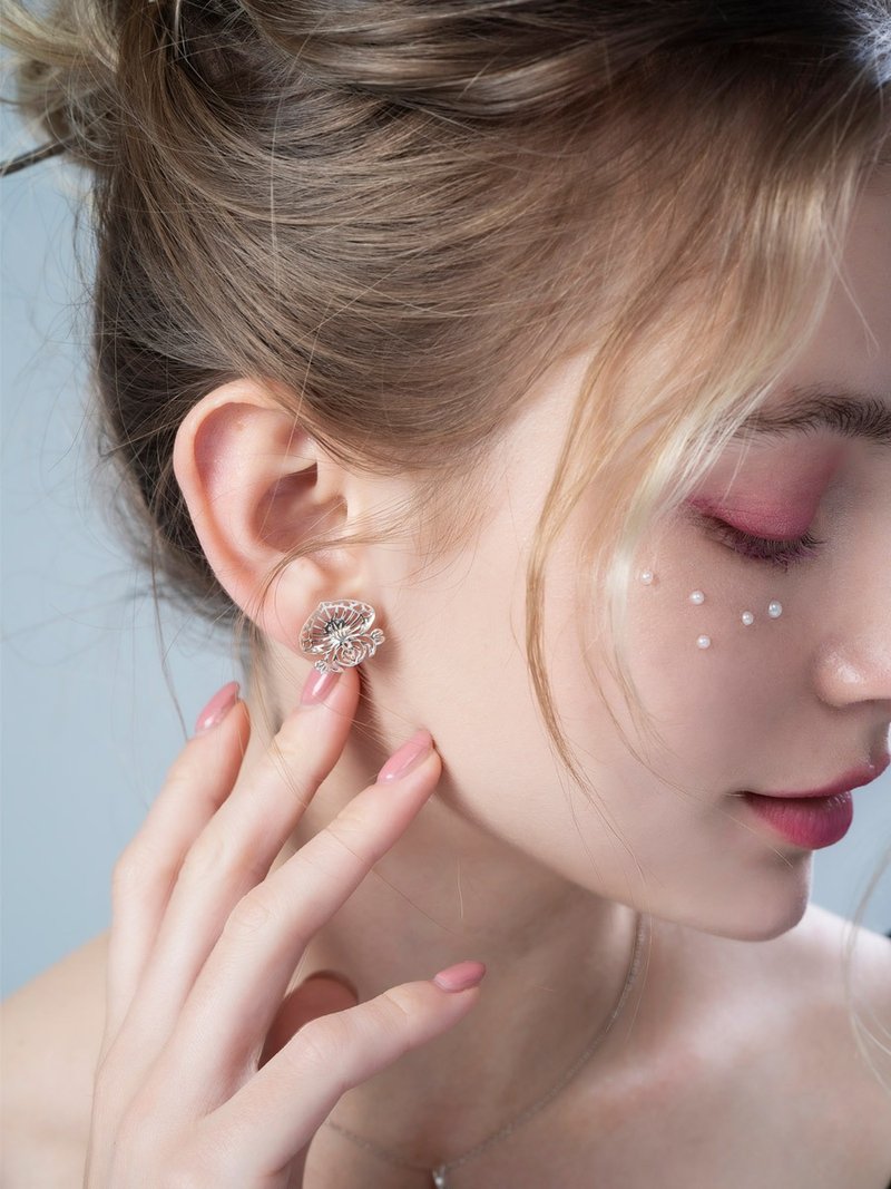 925スターリングシルバー あなたを守る12星座蘭ピアス（Sサイズ）SLOe09 - ピアス・イヤリング - スターリングシルバー 