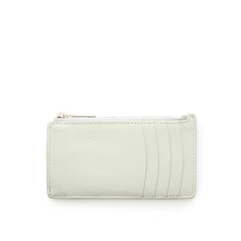 Arch Coin Card Holder - Elegant White - ที่ใส่บัตรคล้องคอ - หนังแท้ ขาว