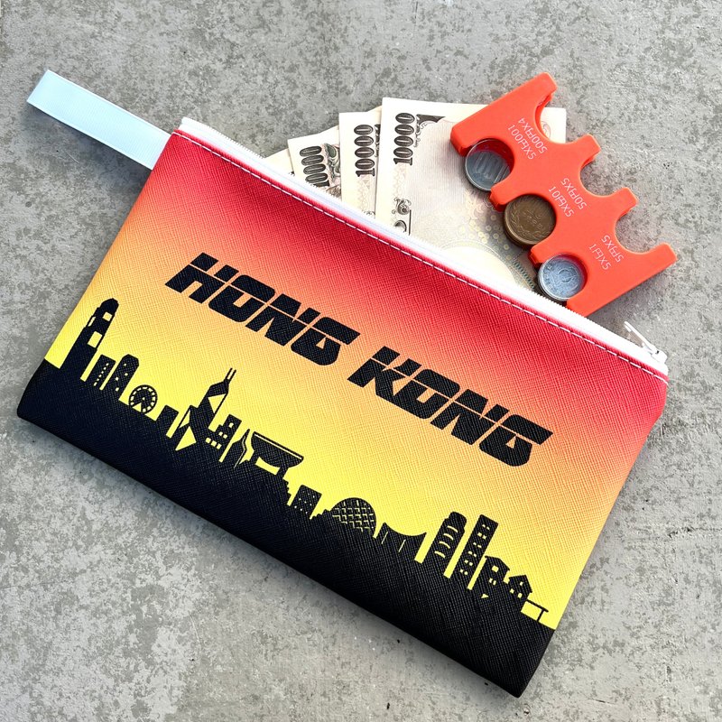 【香港夕陽】旅行小物收納袋 - 化妝包/收納袋 - 其他人造纖維 多色