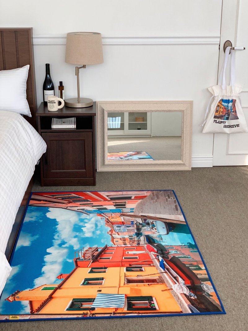 Venice in Italy , landscape rug - 地墊/地毯 - 聚酯纖維 藍色