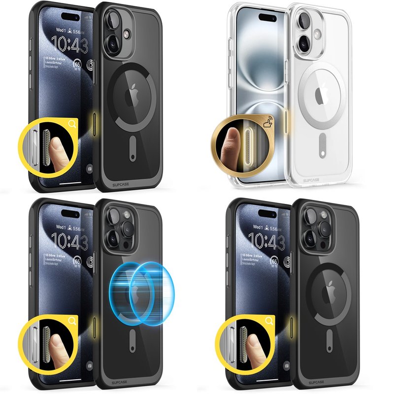 SUPCASE iPhone 16系列 UB Mag 透色磁吸防摔殼(含相機按鍵) - 手機殼/手機套 - 塑膠 多色