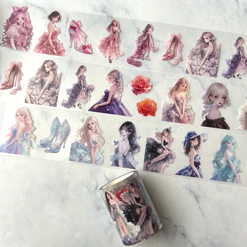 RimaRimaオリジナルPETマスキングテープmaskingtape〜Dress Collection〜りまりま - 紙膠帶/和紙/PET - 其他材質 