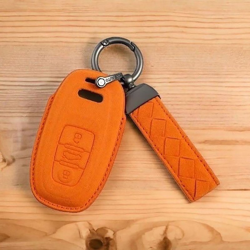 AUDI Audi A1 A3 A4 A5 A8 Q2 Q3 Q5 Q7 RS7 Key Ring Key Leather Case - Keychains - Genuine Leather 