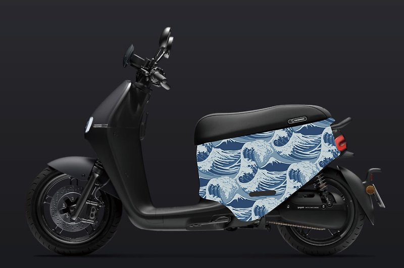 BLR gogoro anti-scratch car cover iD111 sea wave - อื่นๆ - เส้นใยสังเคราะห์ สีน้ำเงิน
