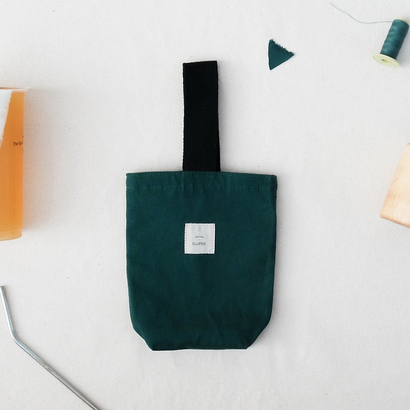 Insulated canvas beverage bag - Green - ถุงใส่กระติกนำ้ - ผ้าฝ้าย/ผ้าลินิน สีเขียว