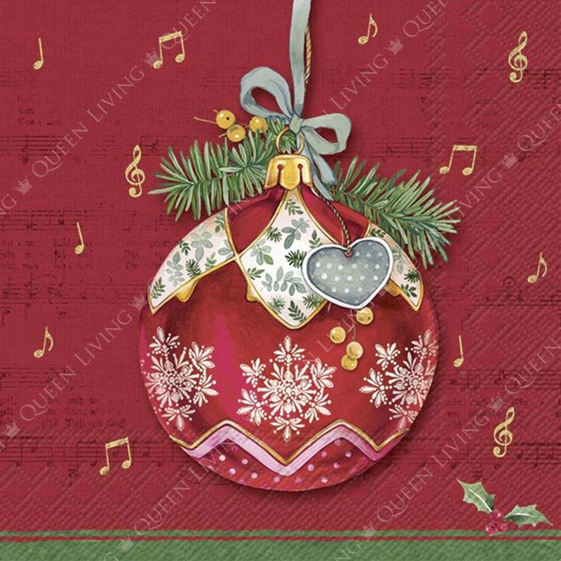 German IHR-33*33cm napkin-Christmas decoration (red) - Place Mats & Dining Décor - Paper Multicolor