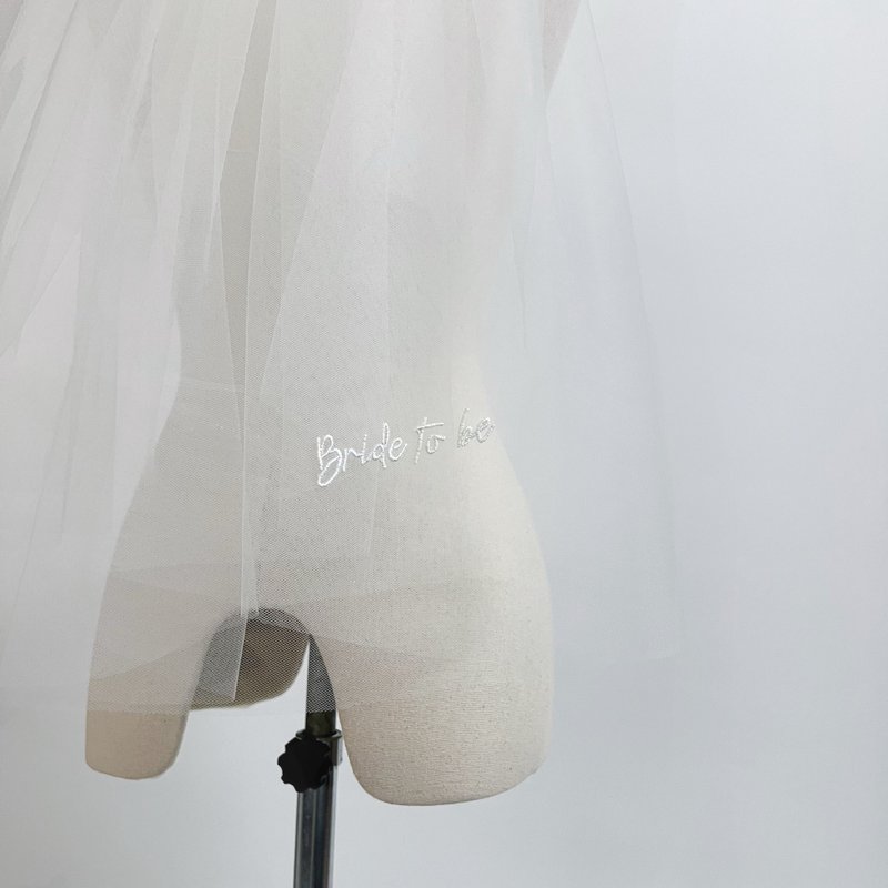 Bride to be Veil : White - 髮夾/髮圈 - 繡線 