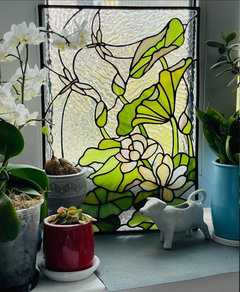 Stained glass pattern, Printable pattern, Stained glass pattern template, PDF - 其他數位商品 - 其他材質 