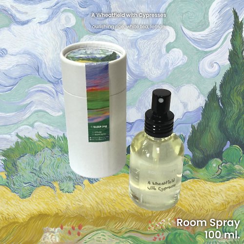 sleep-ing Artist Room spray Collection _ A Wheatfield with Cypr (Vincent Van Gogh) 100 ml.