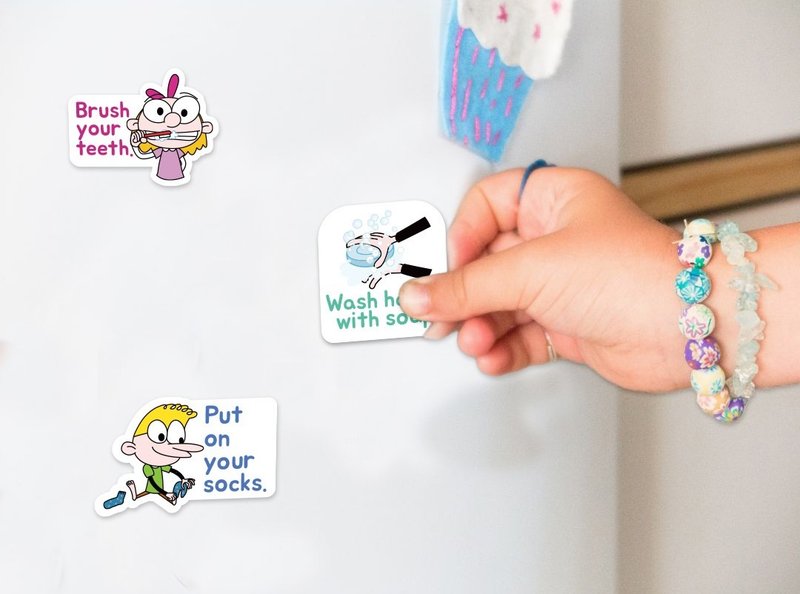 PadKaKa情境式親子英文貼紙8款-防水不殘膠 - 貼紙 - 其他材質 