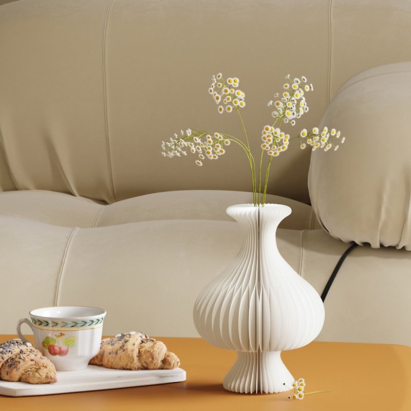 古典花器 白 - 花瓶・植木鉢 - 紙 ホワイト
