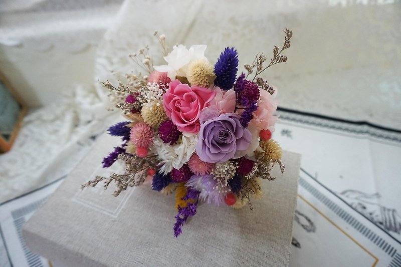 Amaranth mix of dried flowers - a small wedding gift bouquet bouquet*exchange gifts*Valentine's Day*wedding*birthday gift - Plants - Plants & Flowers 