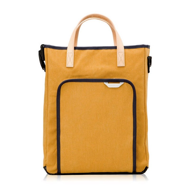 Classic Series -15 吋 Dual-use Tote - Mustard Yellow (RTO100MU9F) - กระเป๋าถือ - ผ้าฝ้าย/ผ้าลินิน สีส้ม