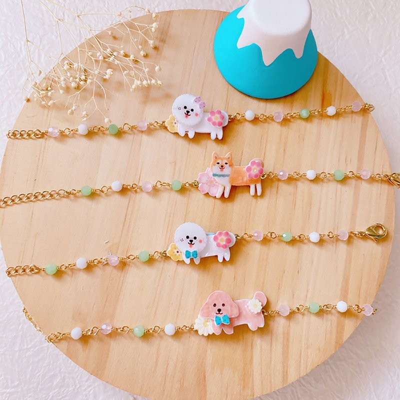 Handmade cute puppy bracelet - สร้อยข้อมือ - เรซิน 