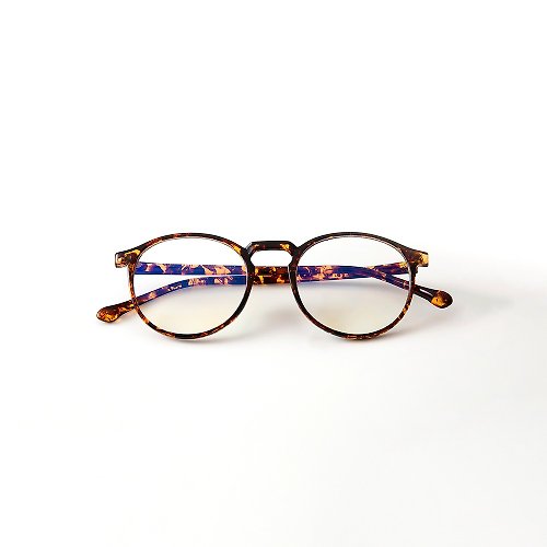 ASLLY Refined Eyewear LO1010玳瑁圓膠框藍光眼鏡 | 經典圓形鏡框