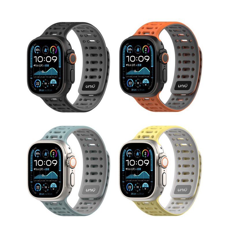 【UNIU】Air Sport sports magnetic watch strap for Apple Watch 49/46/45/44mm - Watchbands - Silicone 