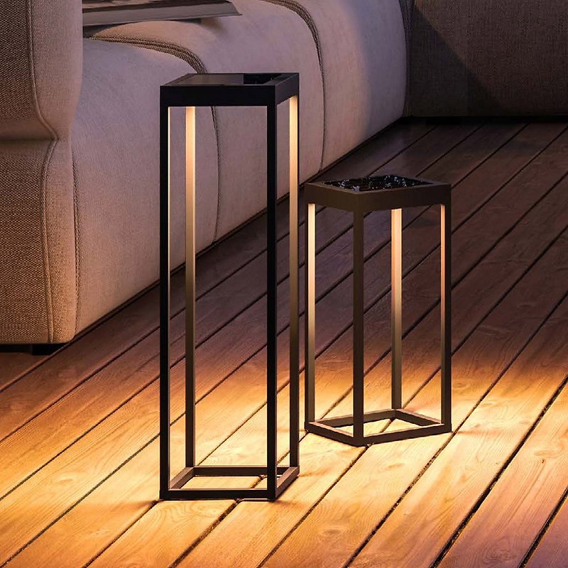 Italy UBIQUA Handy minimalist style solar/USB charging dual-purpose floor lamp/wall lamp (large) - Lighting - Other Metals Black