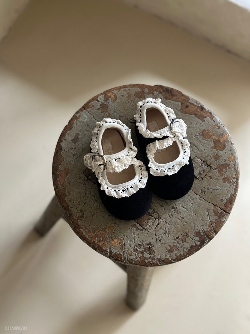 neko haebomi1001 baby&kids shoes (black) - รองเท้าเด็ก - วัสดุอื่นๆ สีดำ