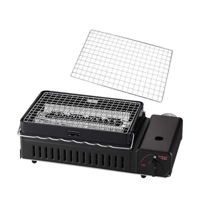 【Iwatani岩谷】新網烤串燒磁式瓦斯烤爐2.3kW-黑色-搭贈烤網乙片 - 露營用品 - 其他材質 
