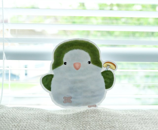 Quaker parrot big sticker water proof sticker free shipping Shop Hellofala Stickers Pinkoi