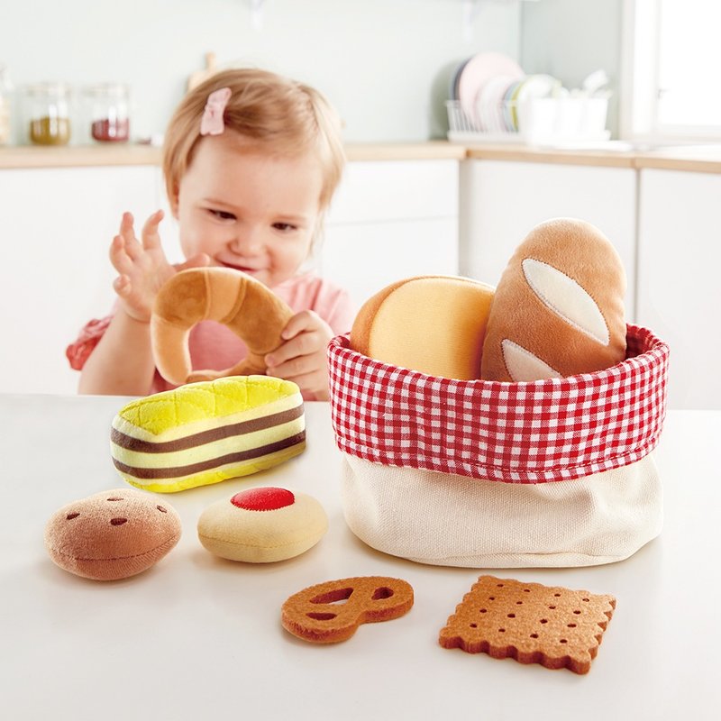 German Hape Toddler Breakfast Bread Basket - Kids' Toys - Wood Multicolor