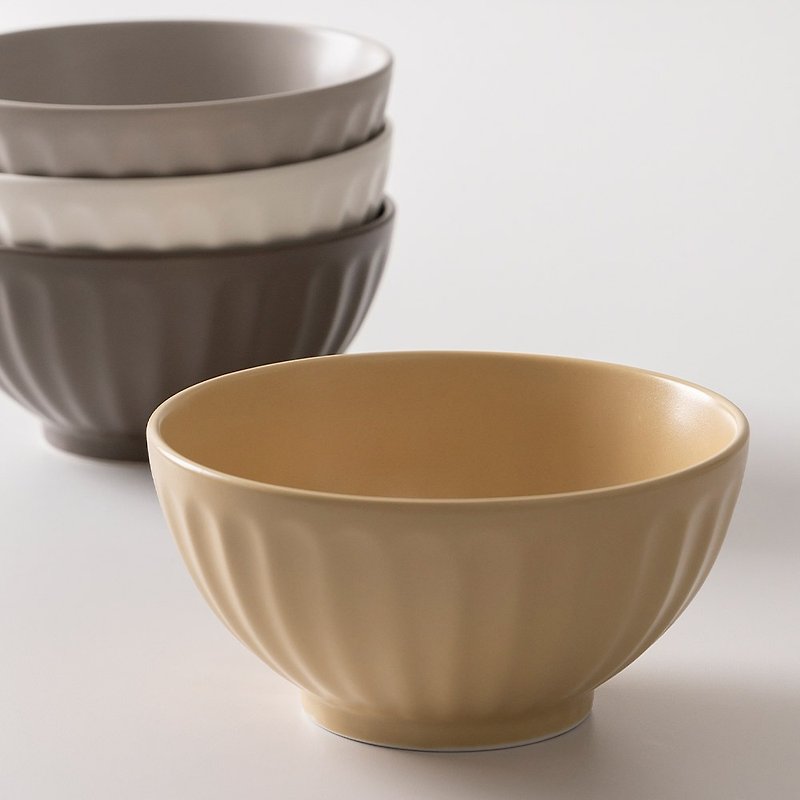 Korea SSUEIM Mild Matte Series Gentle Time Ceramic Soup Bowl 17cm Two Colors Available - Bowls - Porcelain White