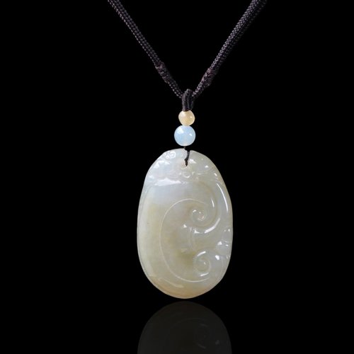 瓔珞珠寶盒 E.L.Jewelry Box 冰種黃翡翡翠如意項鍊 | 天然緬甸玉翡翠A貨 | 送禮