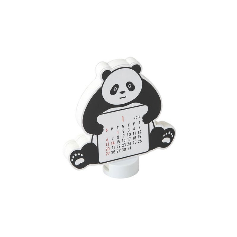 NORITAKE -2019 DIECUT CALENDAR (panda) - Calendars - Plastic White
