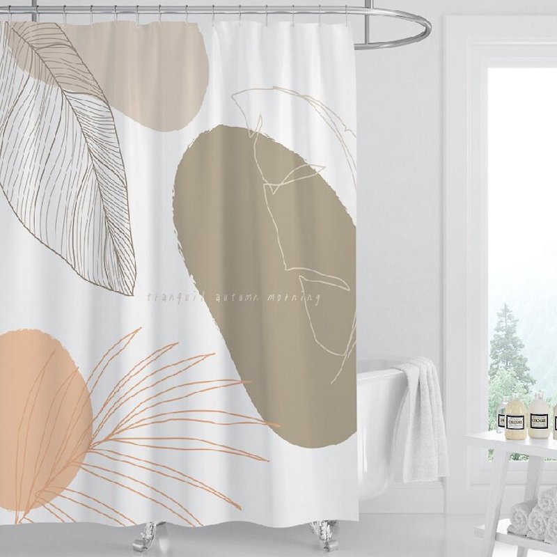 Cultural and Creative Shower Curtain - Autumn Morning - อุปกรณ์ห้องน้ำ - เส้นใยสังเคราะห์ หลากหลายสี