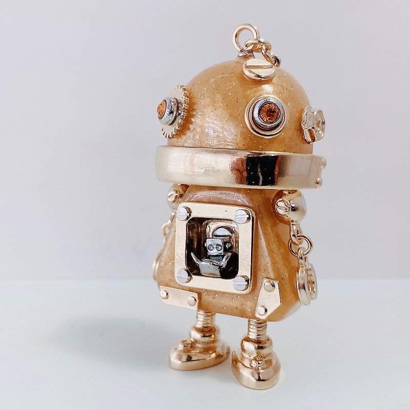 【Robot accessories】ロボットチャーム  キュン23 - 鑰匙圈/鑰匙包 - 塑膠 金色