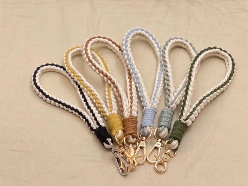 [Tian] Waterfall knot mobile phone lanyard - optional hardware buckle - wedding favor/souvenir/exchange gift - Lanyards & Straps - Cotton & Hemp 