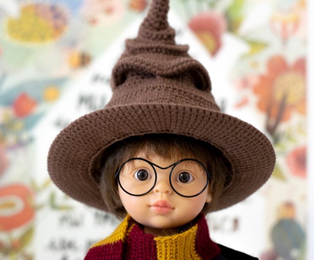 ハリー・ポッター魔法使いのグリフィンドール寮の小さな組分け帽子とスカーフ - ショップ WorldCrochetedToys 人形・フィギュア -  Pinkoi