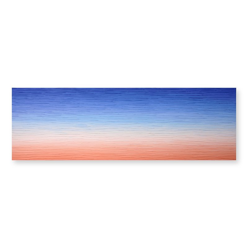 【Sunrise】abstract painting - orange, blue, gradation - Posters - Acrylic Orange