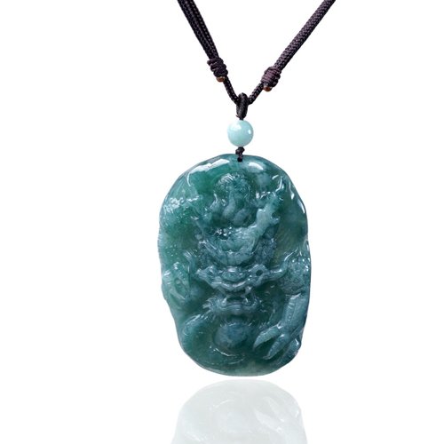 瓔珞珠寶盒 E.L.Jewelry Box 【龍行天下】藍水翡翠霸王龍牌項鍊 | 天然A貨翡翠 |送禮