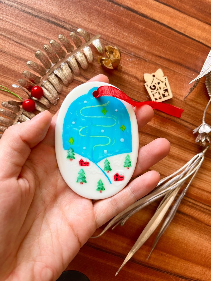 手繪陶瓷聖誕裝飾 (聖誕鎮) - 擺飾/家飾品 - 瓷 多色