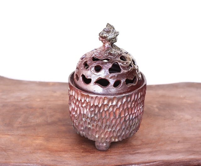 Bizen ware incense burner (handmade) ta-034 - Shop